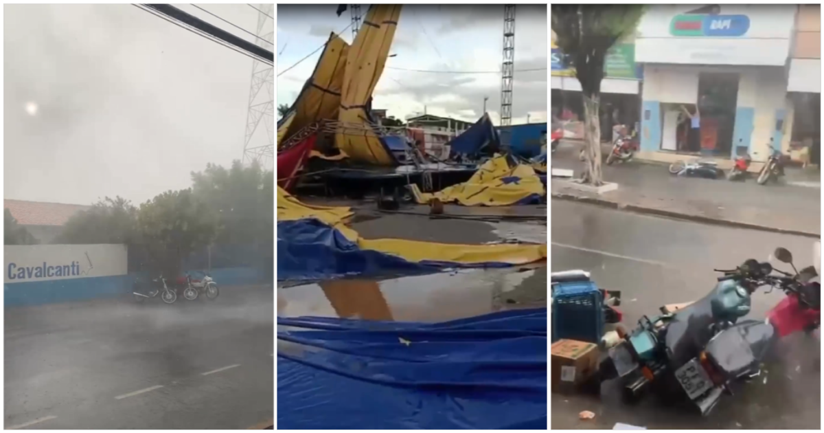 Chuva e ventos fortes assusta moradores e causa prejuízo na cidade de