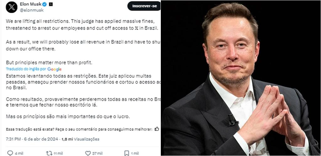 Elon Musk Desafia Decis O Judicial E Cancela Bloqueio De Contas Do X No