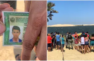 Adolescente morre afogado após se desesperar e pular de canoa em lagoa de Parnaíba (Foto: Renato Carlos / Conecta Piauí)