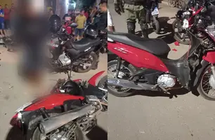 Adolescente rouba moto e atropela policiais que faziam patrulhamento em Teresina (Foto: Reprodução)
