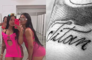 Amiga de Samynha que sobreviveu a ataque nega furto de objetos e faz tatuagem (Foto: Reprodução)