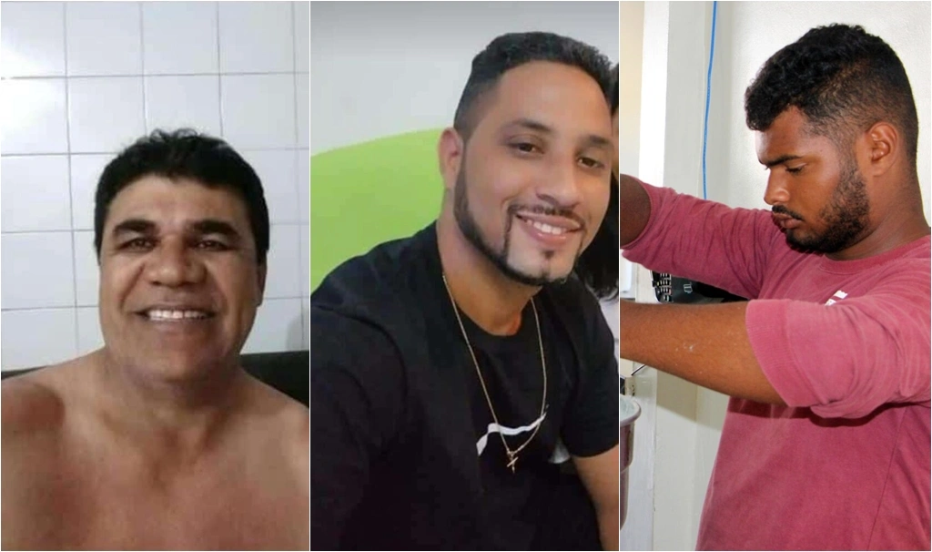 Anfrísio, Clodoaldo e Dexter, respectivamente