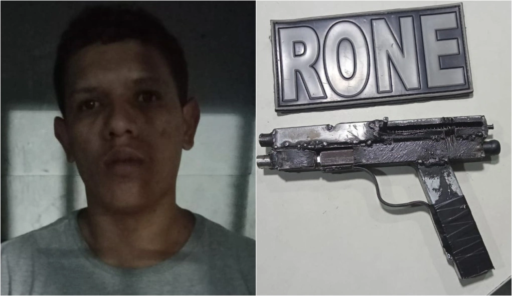 Arma caseira foi apreendida na posse de J.P.