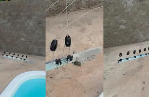 Bandido tenta invadir casa e toma choque da cerca elétrica em Demerval Lobão (Foto: Reprodução)