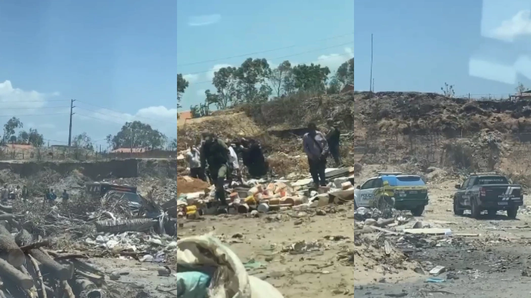 Caixão com ossada humana é abandonado em lixão de Parnaíba