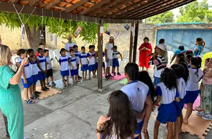 Conecta Piauí participa de ação social com crianças na creche Espaço Crescer (Foto: Conecta Piauí)