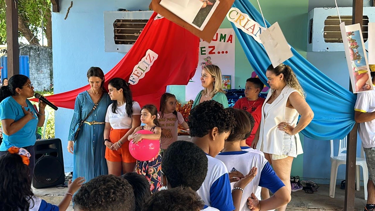 Conecta Piauí participa de ação social com crianças na creche Espaço Crescer