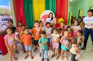 Crianças e adolescentes movimentam postos no Piauí durante Dia D (Foto: Divulgação)