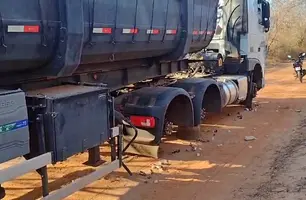 Criminosos fazem motorista refém e roubam pneus de caminhão em cidade do Piauí (Foto: Divulgação)