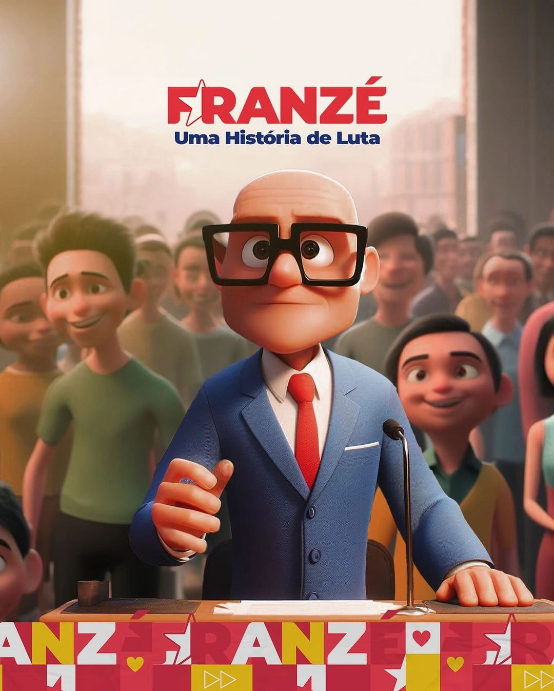Deputado Franzé Silva como personagem da Disney Pixar