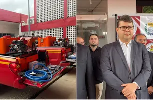 Entrega de equipamentos para o Corpo de Bombeiros (Foto: Tiago Moura / Conecta Piauí)