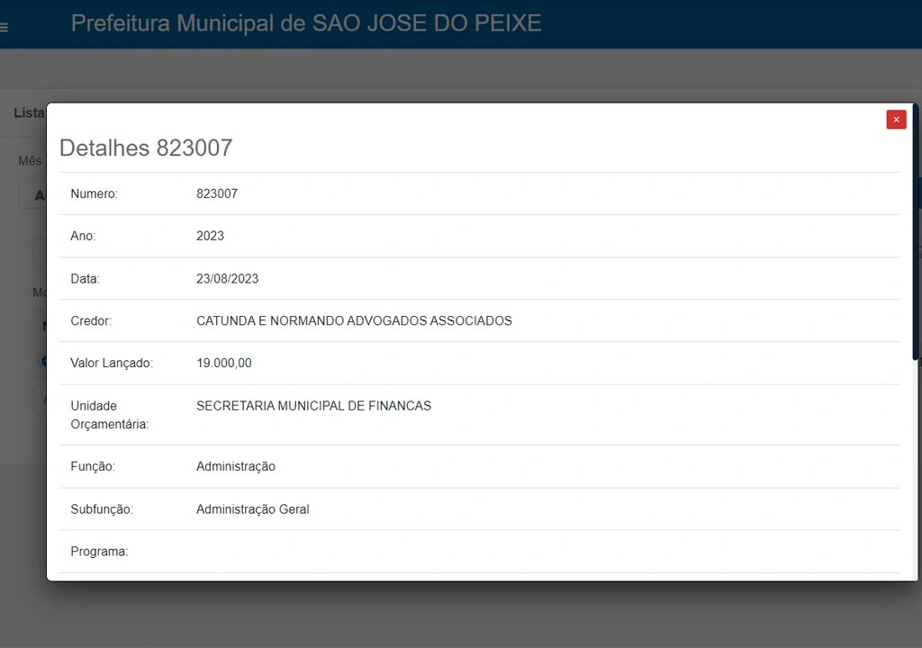 Escritório custa R$ 19 mil por mês ao município que tem pouco mais de 3.200 habitantes