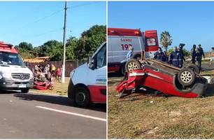 Grave colisão seguida de capotamento deixa um morto em Parnaíba (Foto: Reprodução) Grave colisão seguida de capotamento deixa um morto em Parnaíba (Foto: Reprodução)