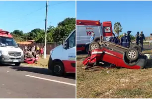 Grave colisão seguida de capotamento deixa um morto em Parnaíba (Foto: Reprodução)