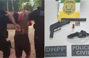 Homem preso pela Polícia Civil (Foto: Reprodução)