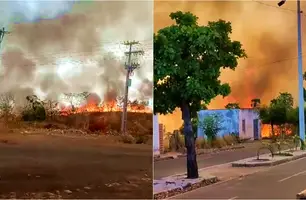 Incêndio em Hugo Napoleão (Foto: Reprodução)