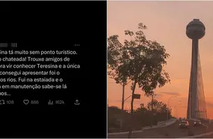 Internauta critica ausência de pontos turísticos em Teresina (Foto: Reprodução)
