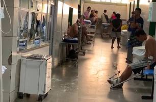 Paciente quebra vidraças do HUT após cirurgia ortopédica ser adiada (Foto: Reprodução)