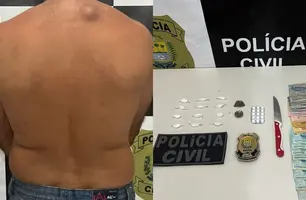 Polícia Civil prende homem em flagrante por tráfico de drogas no Piauí (Foto: Reprodução)