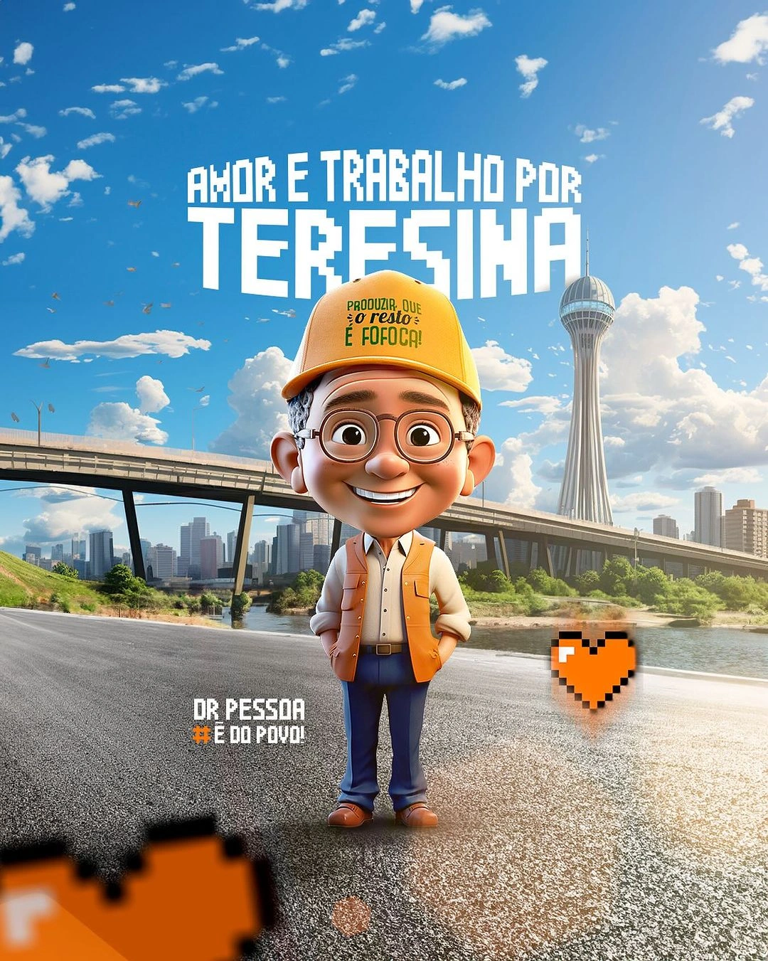 Prefeito Dr. Pessoa como personagem da Disney Pixar