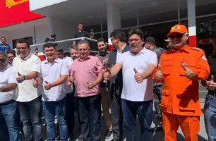 Rafael inaugura nova sede do Corpo de Bombeiros e outras obras em Parnaíba (Foto: Renato Carlos / Conecta Piauí)