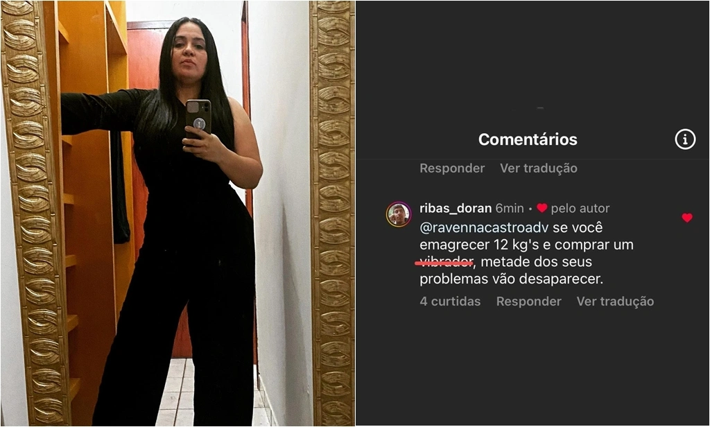 Ravenna Castro recebe comentários ofensivos em suas redes sociais