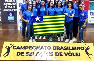 Seleção do Piauí de vôlei feminino sub-18 (Foto: Divulgação/Vôlei Piauí)