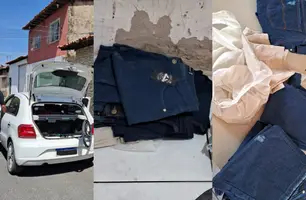 Suspeitos de invadirem clínica odontológica e uma loja de roupas é presa em THE (Foto: Reprodução)