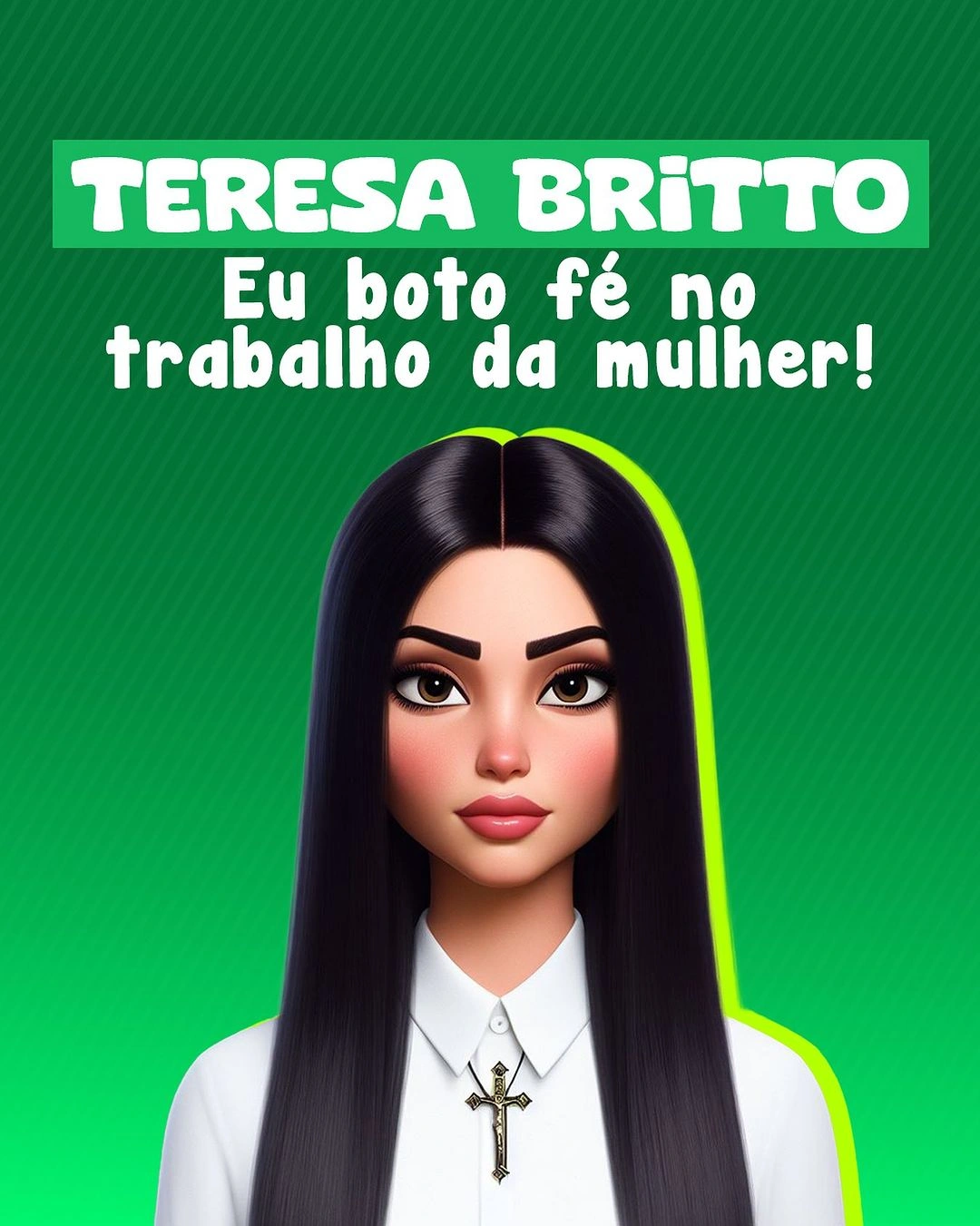 Teresa Britto como personagem da Disney Pixar