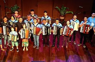 Aulas de sanfonas do Palácio da Música (Foto: Reprodução)