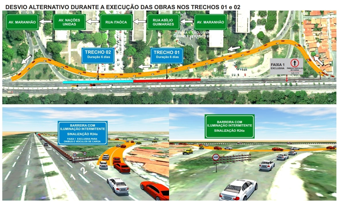 Avenida Maranhão será interditada na próxima segunda para obras; confira trechos
