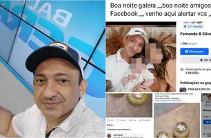 Bandidos usam foto do Beto Rego com a família para aplicar golpes na internet (Foto: Reprodução)