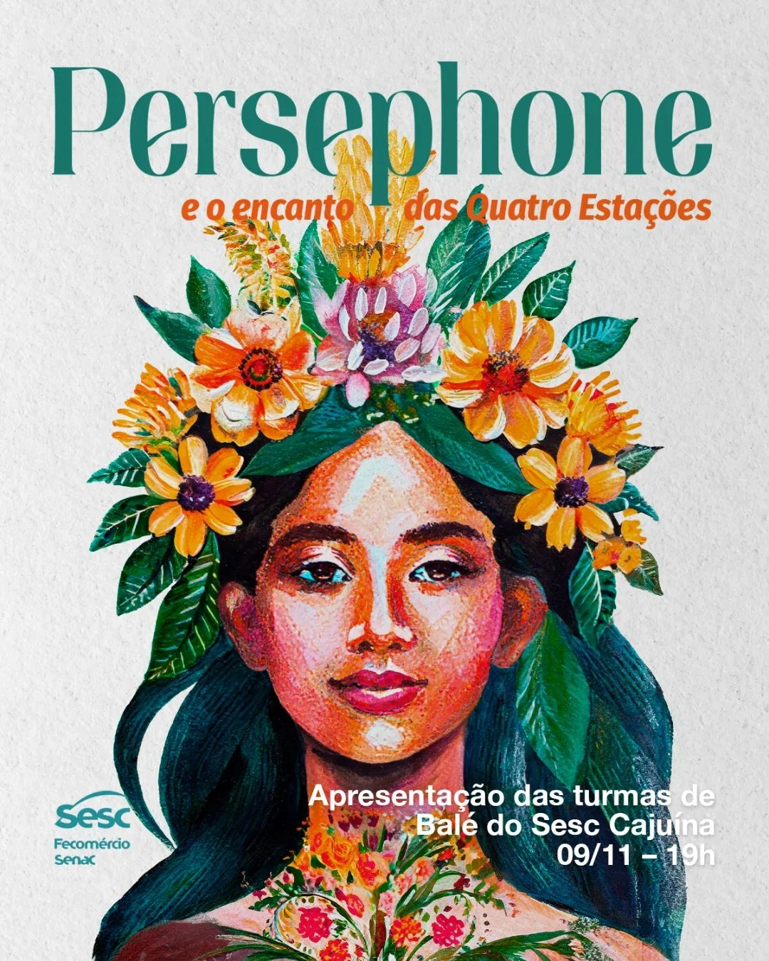 Cartaz do espetáculo 'Persephone e o encanto das Quatro Estações'