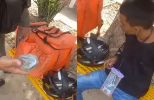 Delivery da maconha: homem é preso após fazer entrega de drogas em Teresina (Foto: Reprodução)