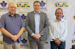 Deputado Florentino Neto trata no DNOCS de projetos para a região Norte (Foto: Reprodução)