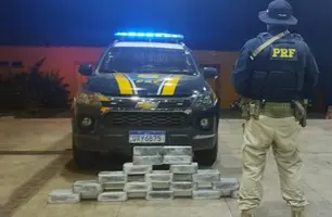 Duas pessoas são presas com mais de 50 quilos de maconha em Piripiri (Foto: PRF)