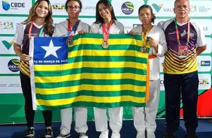 Equipe feminina de taekwondo do Piauí conquistam 20 medalhas nos Jogos Escolares (Foto: Reprodução)