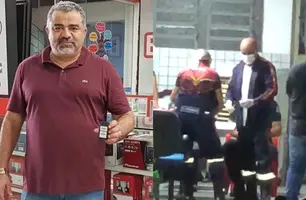 Garimpeiro e suspeito recebendo atendimento médico (Foto: Reprodução)