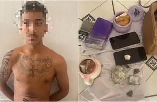 Homem é preso por tráfico de drogas na zona Norte de Teresina (Foto: Reprodução)