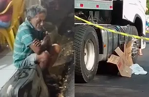 Idoso morre atropelado por caminhão na BR-316 em Demerval Lobão (Foto: Reprodução)