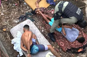 Irmãos são presos acusados de matar homem e via pública em Amarante (Foto: Reprodução)