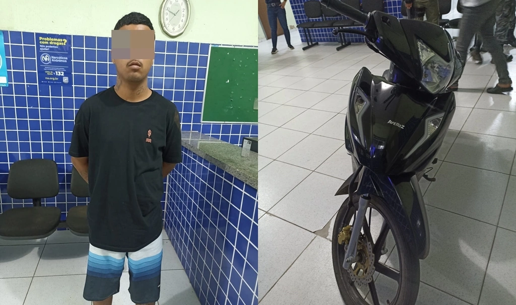 Jovem de 20 anos é preso com motocicleta roubada em Parnaíba