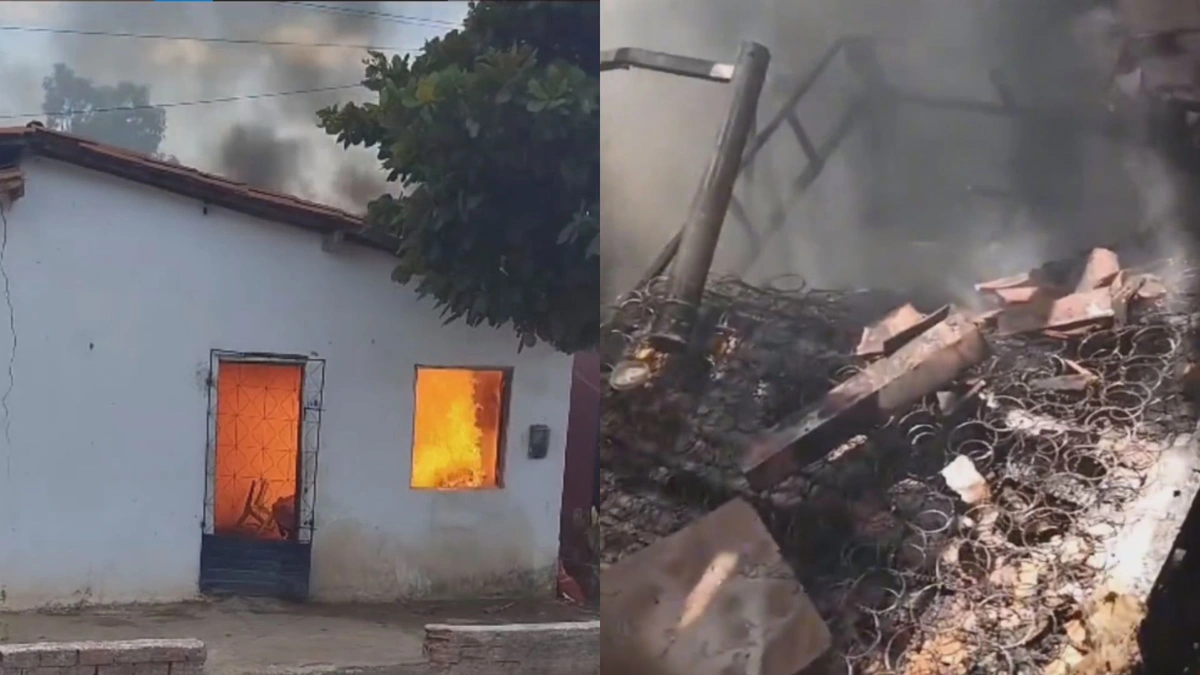 Jovem é preso após atear fogo na casa da própria mãe no município de Barro Duro