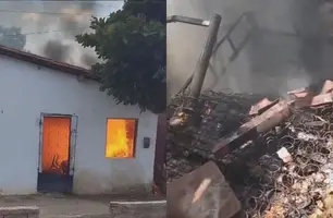 Jovem é preso após atear fogo na casa da própria mãe no município de Barro Duro (Foto: Reprodução)