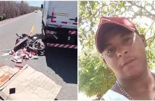 Motociclista morre após colidir em caminhão em cidade do Piauí (Foto: Reprodução) Motociclista morre após colidir em caminhão em cidade do Piauí (Foto: Reprodução)