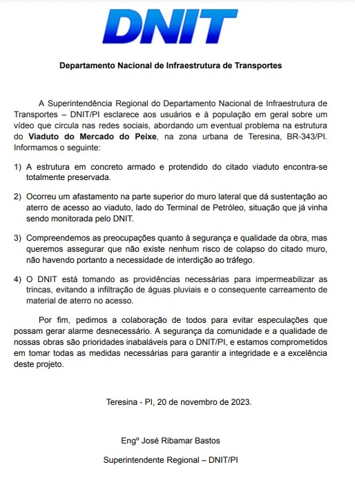 Nota Oficial