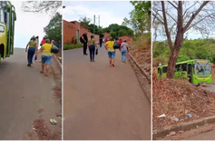 Ônibus quebra no meio de ladeira em Teresina e passageiros completam percurso a pé