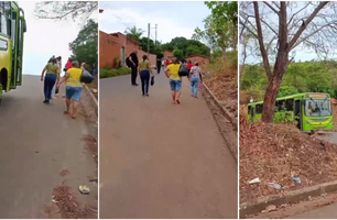 Ônibus quebra no meio de ladeira em Teresina e passageiros completam percurso a pé (Foto: Reprodução)