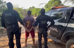 Polícia prende homem durante operação contra tráfico de drogas em Palmeirais (Foto: Reprodução)