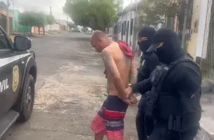 Prisão de Josiel Carvalho da Silva, o "Betão" (Foto: Reprodução)